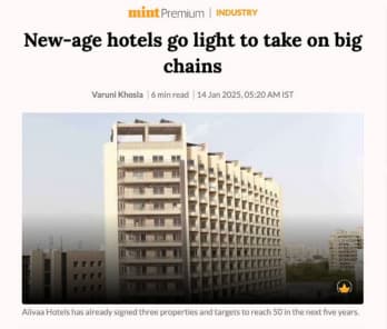 LiveMint Alivaa Hotels Article